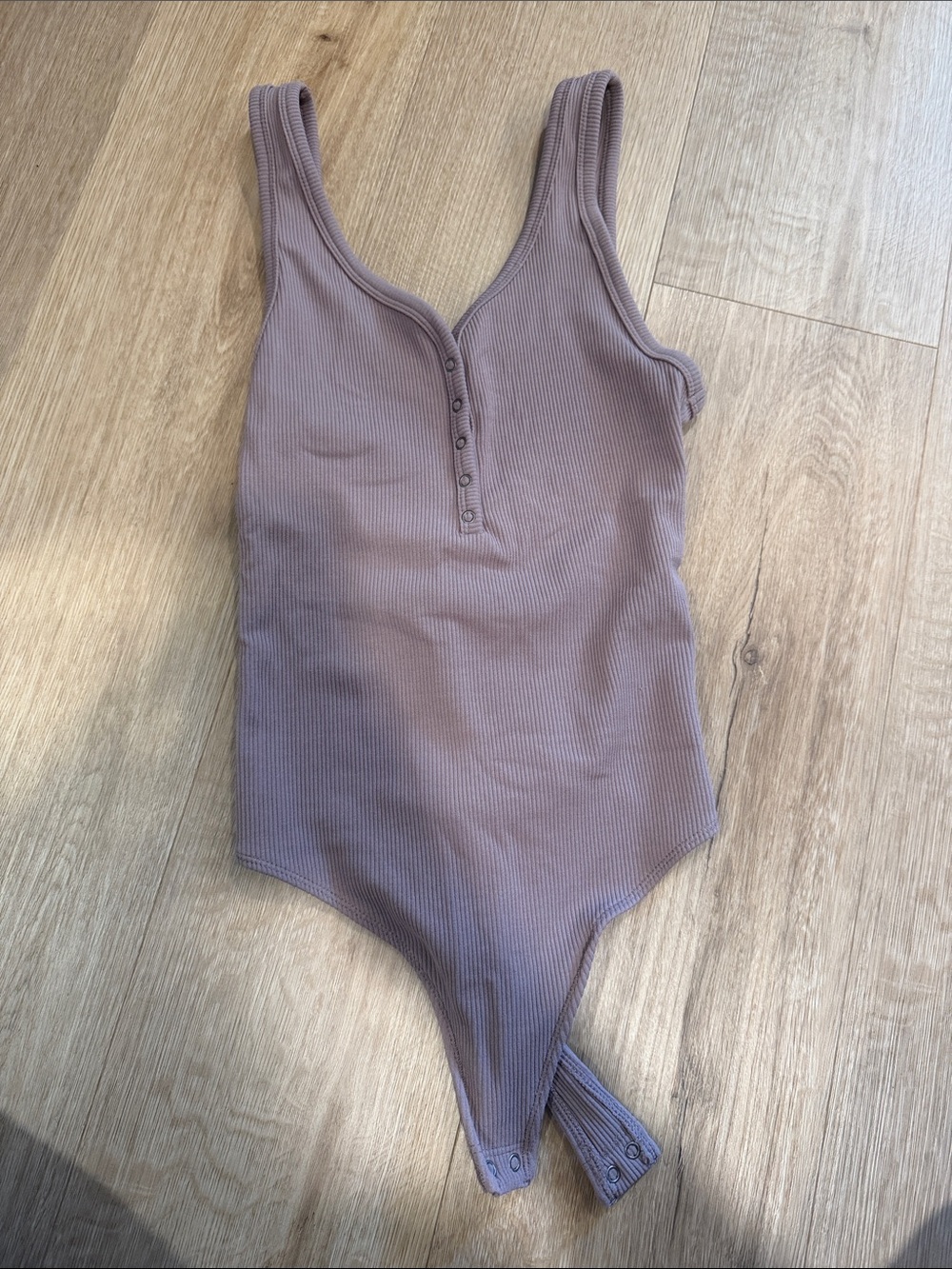 Abercrombie & Fitch Ribbed Lavender Tank Bodysuit